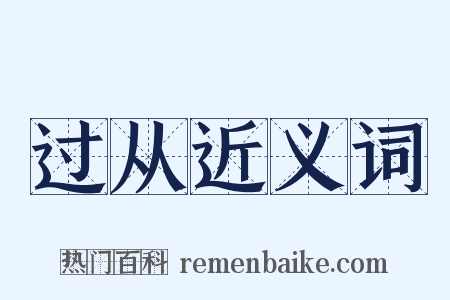 过从近义词是什么意思的图片